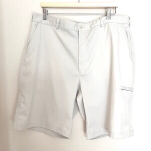 Pebble Beach Performance Mens Golf Shorts Size 38 Light Khaki Stretch Flat Front